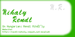 mihaly rendl business card